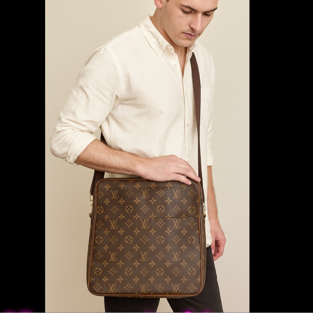 Louis Vuitton Brown Monogram Crossbody Messenger Bag